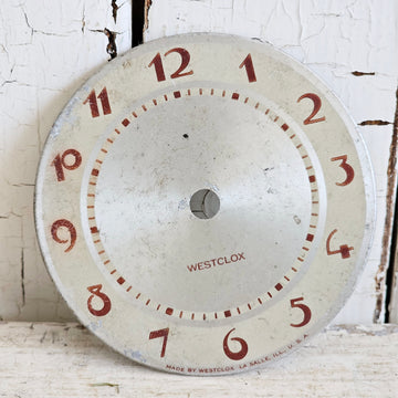 Vintage Metal Westclox Clock Face