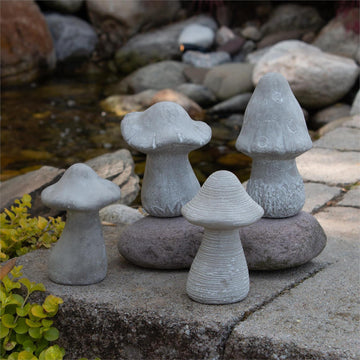 Cement Mushroom Figurine