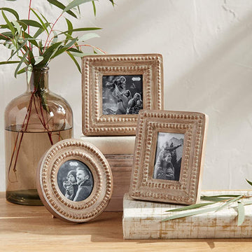 Small White Washed Wood Frame