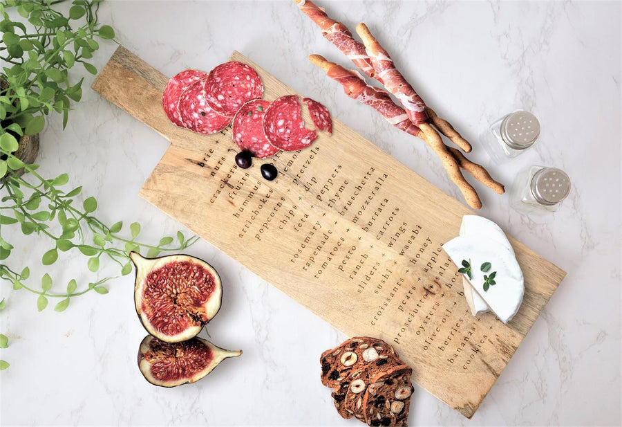 Mango Wood Serving Board with Food Combos