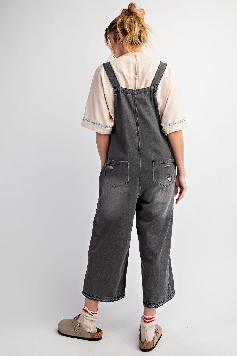 Distressed & Oversized Black Denim Overalls – Olde Tyme Marketplace
