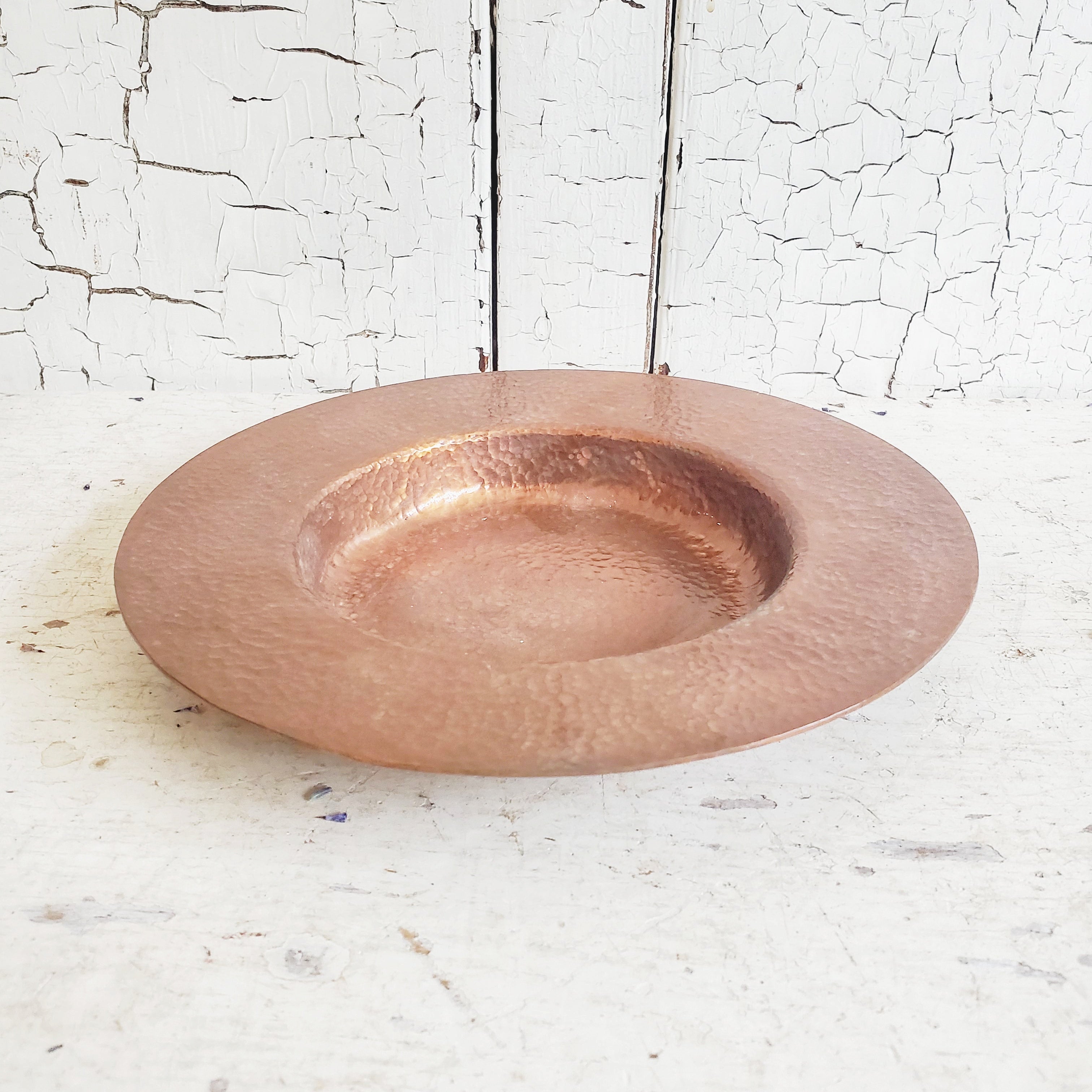 Vintage Hammered Copper Dish Olde Tyme Marketplace