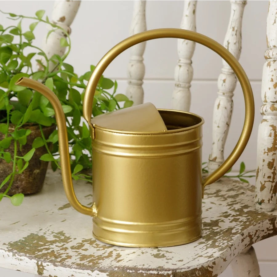 Small Gold Watering Can Olde Tyme Marketplace