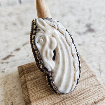Western Style Horse Head Ring