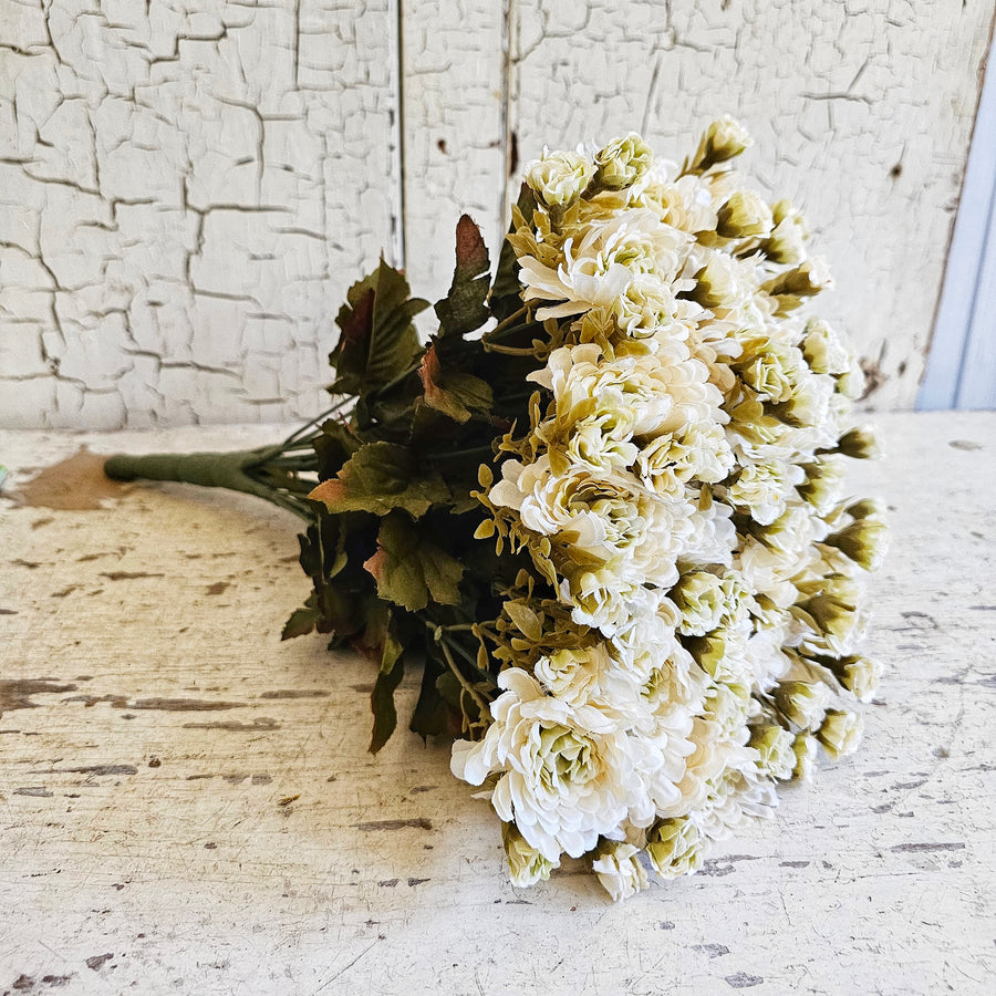 Best Realistic Faux Mum Bush- White