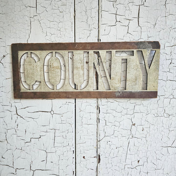 Vintage COUNTY  Stencil