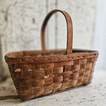 Vintage Woven Gathering  Basket