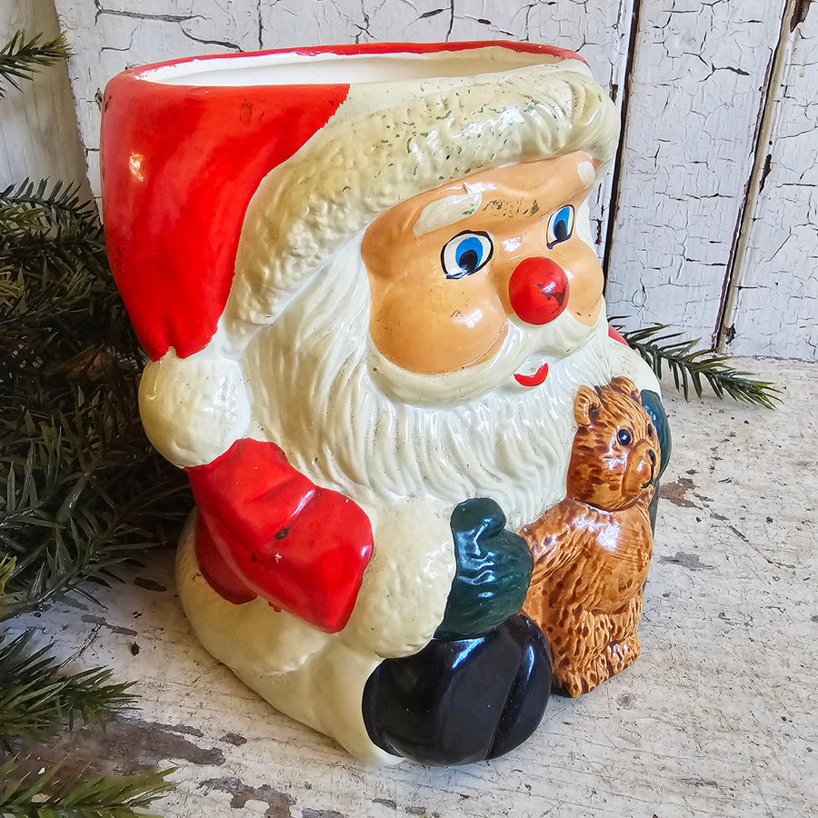 Vintage Santa Planter