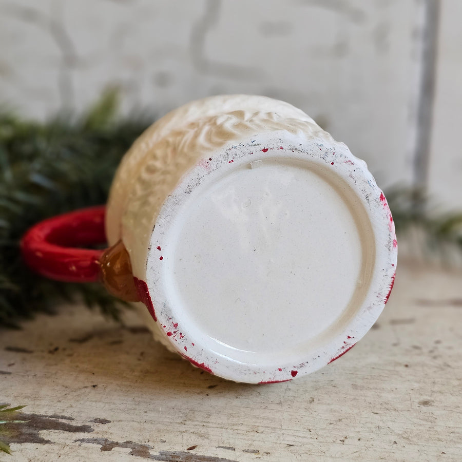 Vintage Hand-Painted Santa Mug