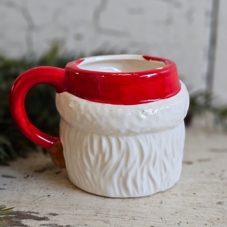 Vintage Hand-Painted Santa Mug