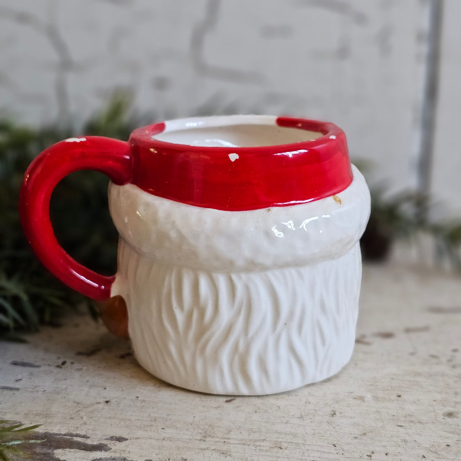 Vintage Hand-Painted Santa Mug