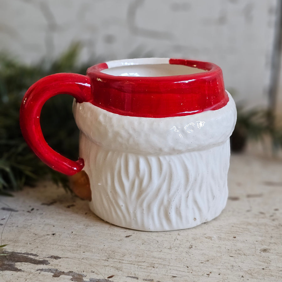 Vintage Hand-Painted Santa Mug