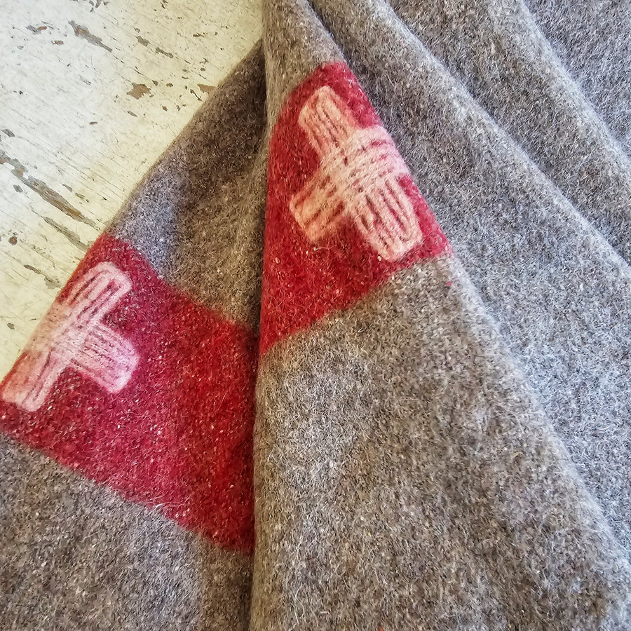 Vintage Original 1940 Swiss Army Blanket