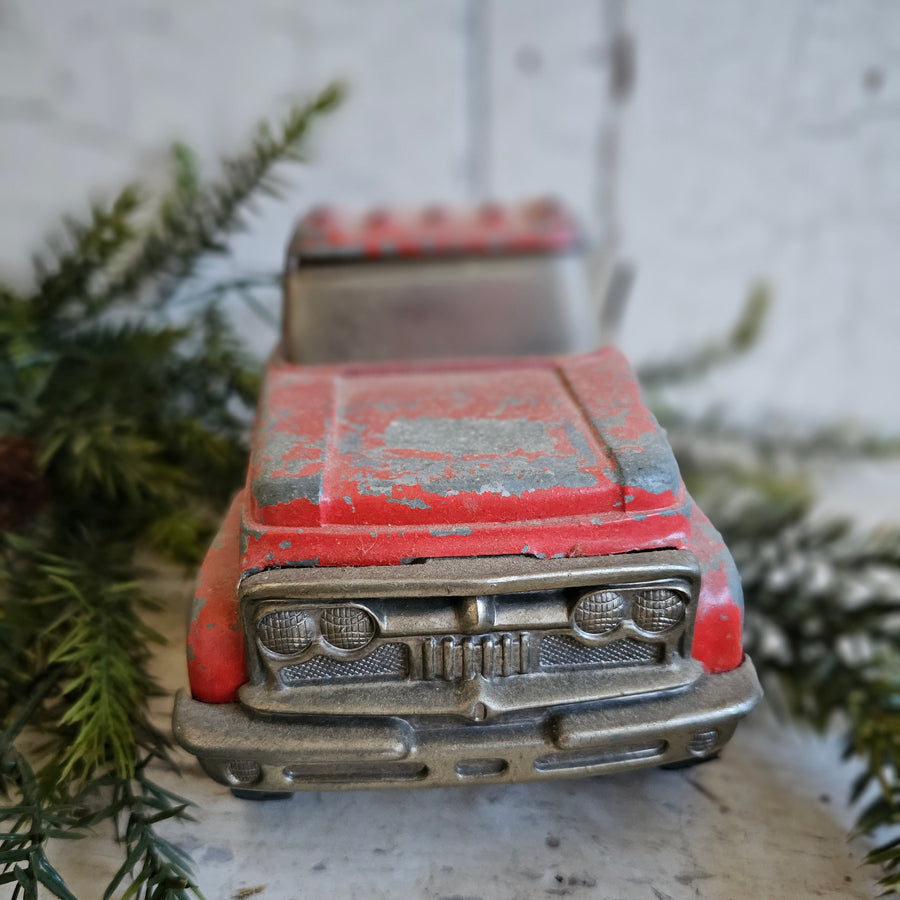 Vintage Red Old Metal Truck