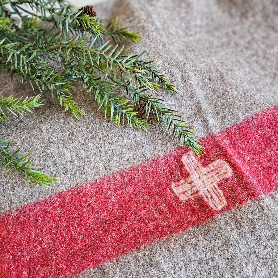 Vintage Original 1940 Swiss Army Blanket
