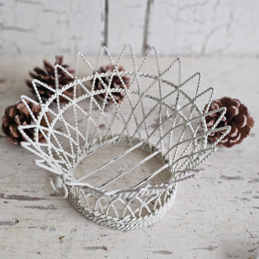Vintage  Chippy Wire  Basket