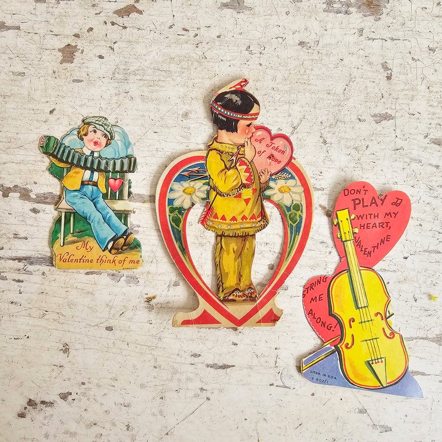 Set of 3 Vintage Valentines