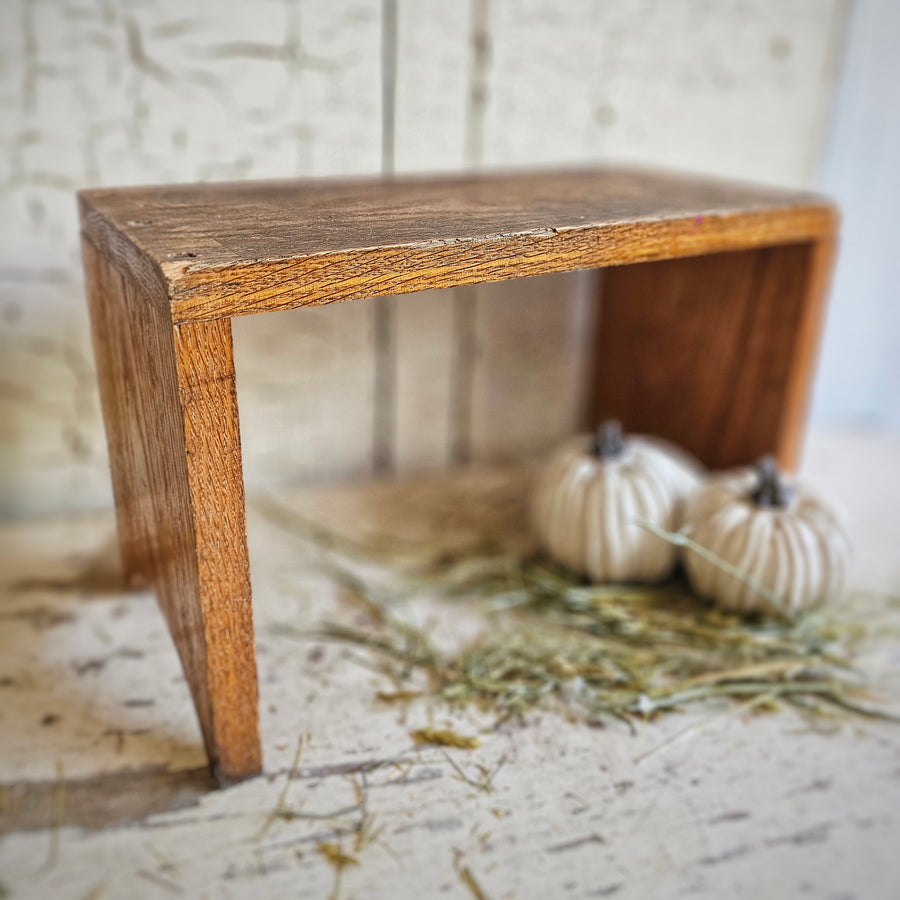 Vintage Handmade Oak Stool