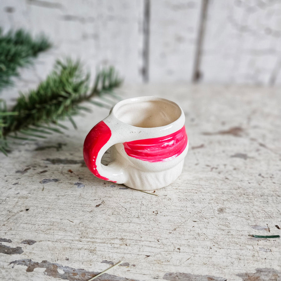 Vintage Mini Smiling Santa Mug