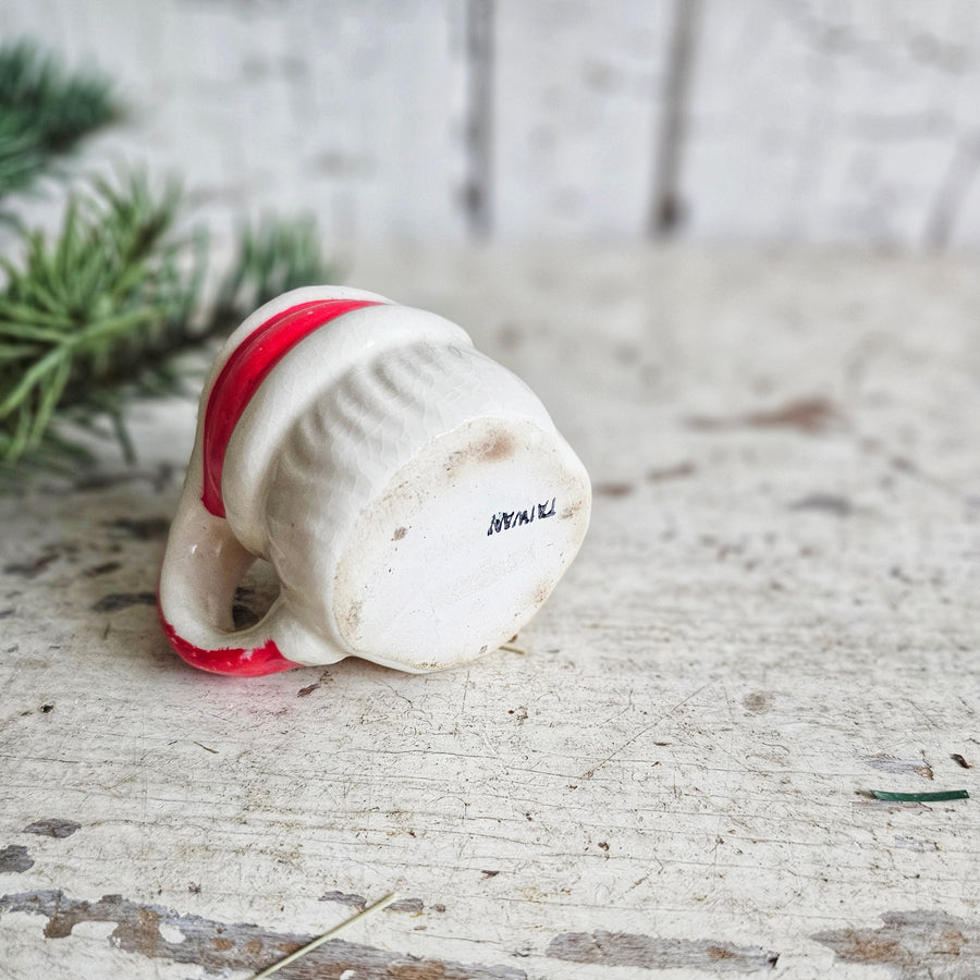 Vintage Mini Smiling Santa Mug