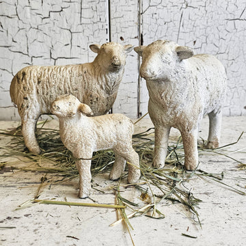 Vintage Style Sheep Family