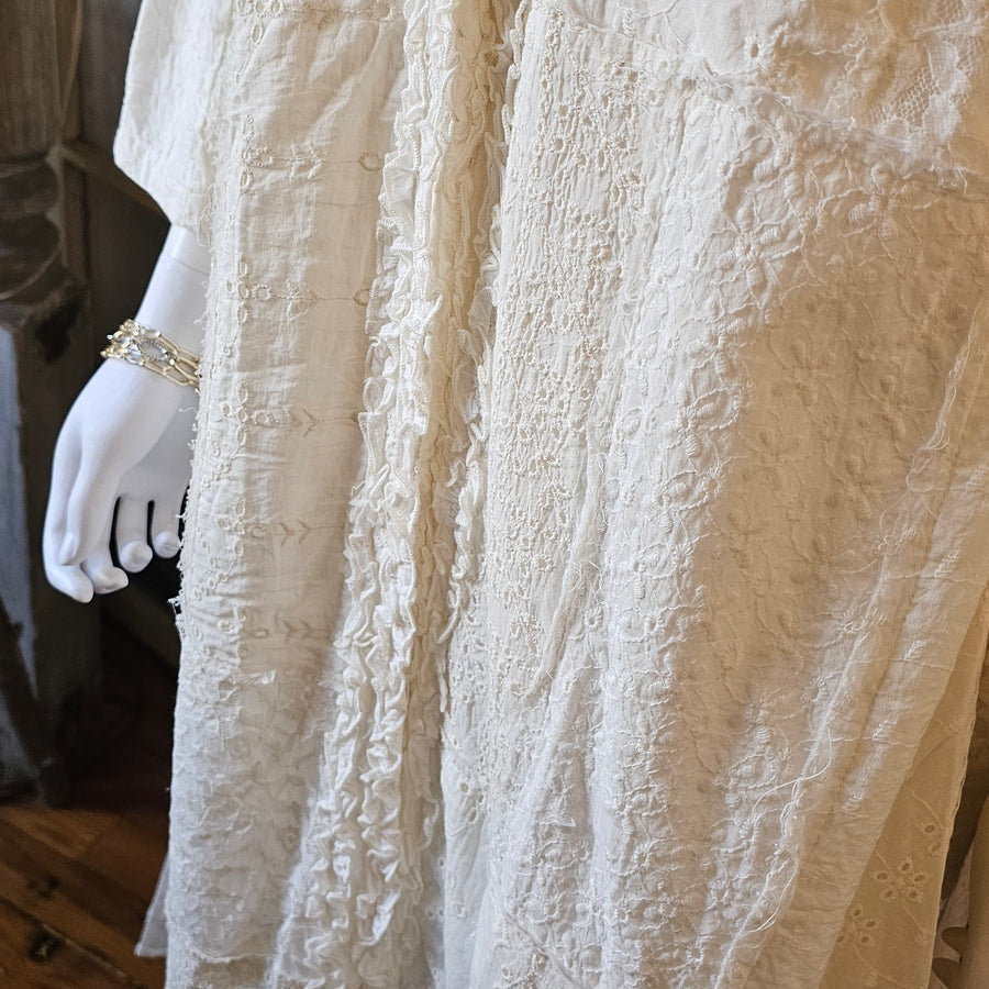 Loose Fit Eyelet Overalls LG / XL