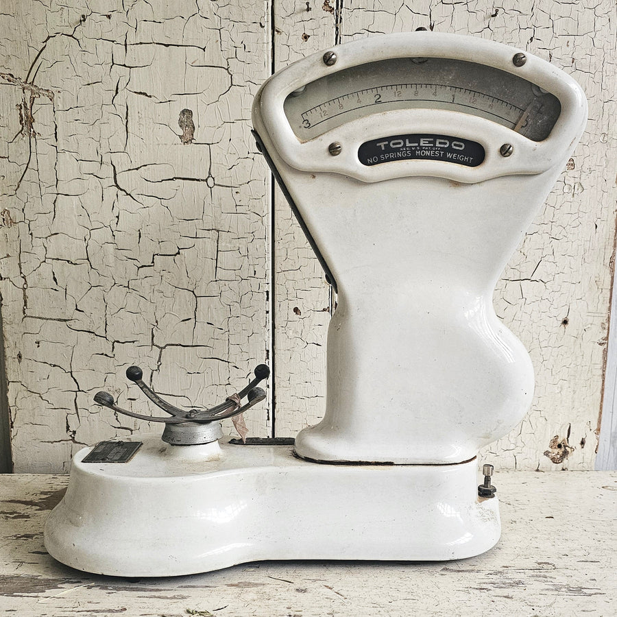 Vintage Porcelain Toledo Scale