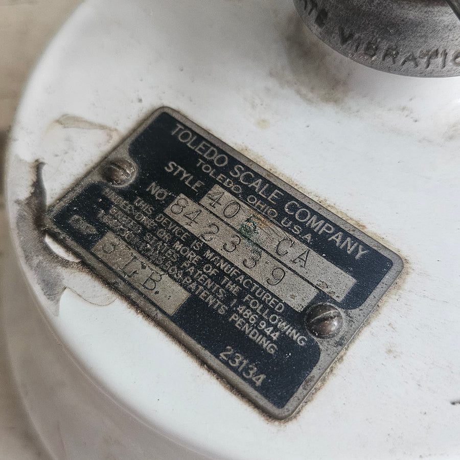Vintage Porcelain Toledo Scale