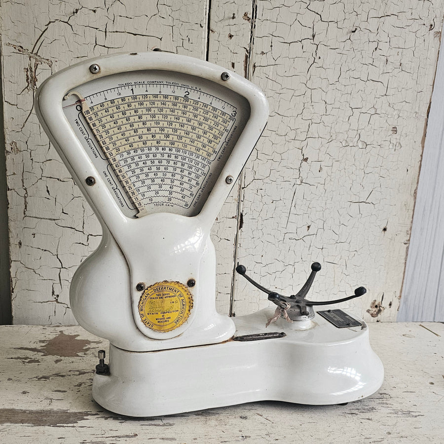 Vintage Porcelain Toledo Scale