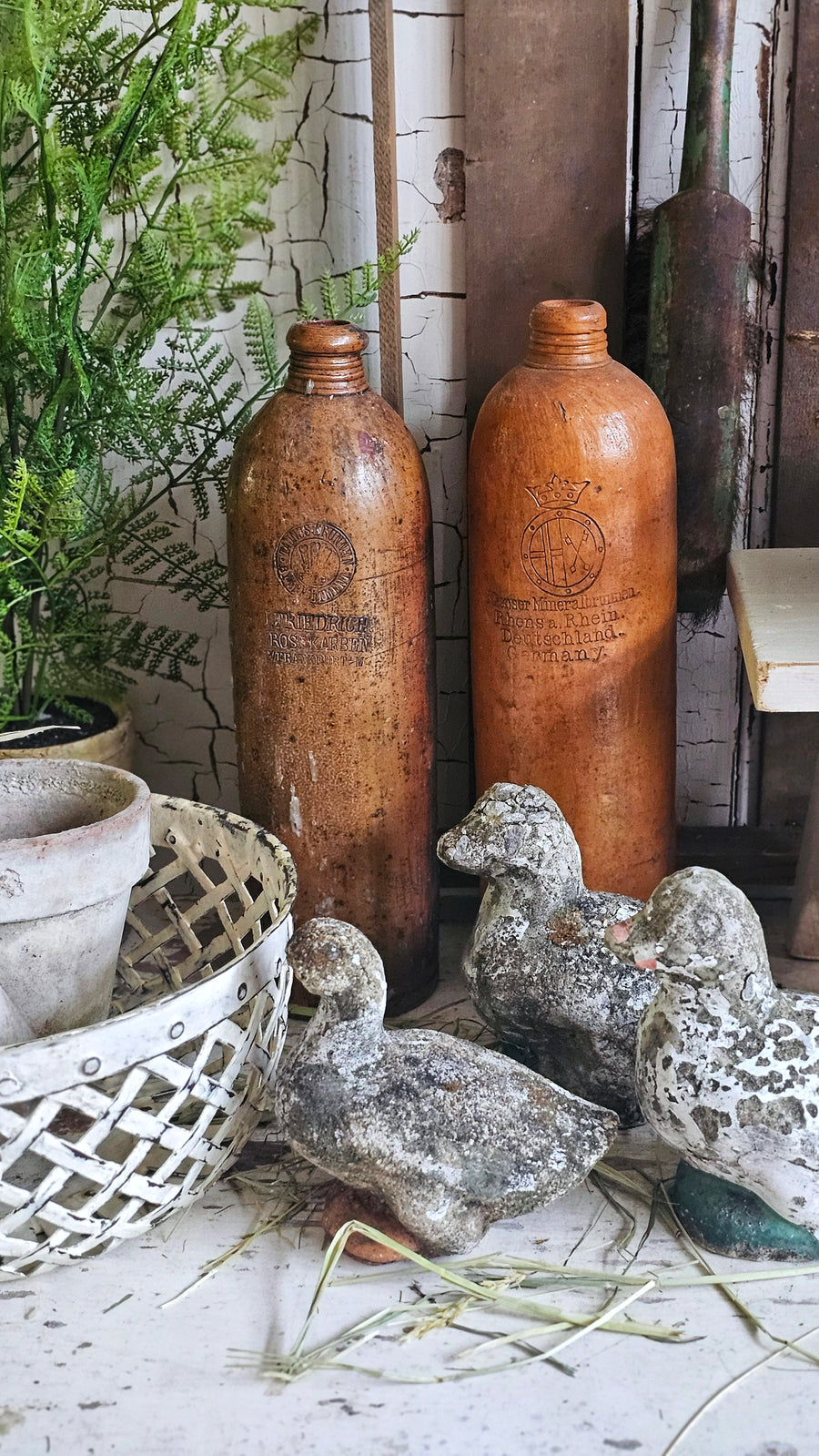 Vintage German Stoneware Bottle