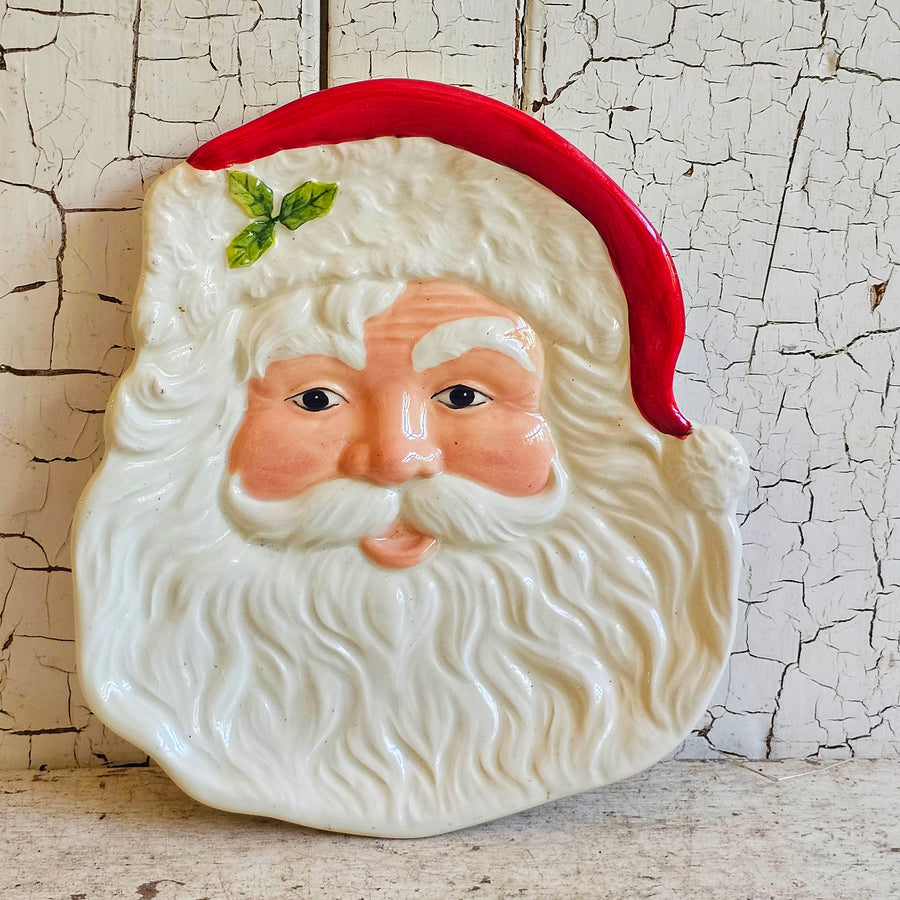 Vintage Style Santa Decor Plate