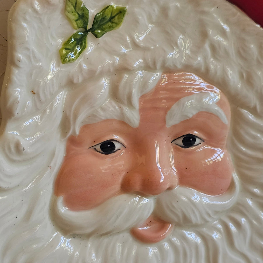 Vintage Style Santa Decor Plate