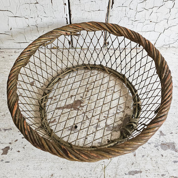 Vintage Gold Wire Basket