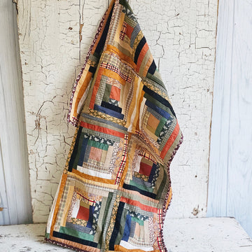 Small Log Cabin Quilt /Wall Hanging