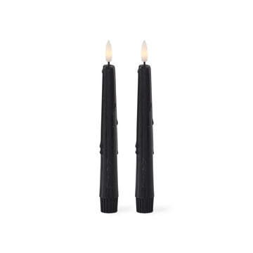 Black Drip Timer Taper Pair