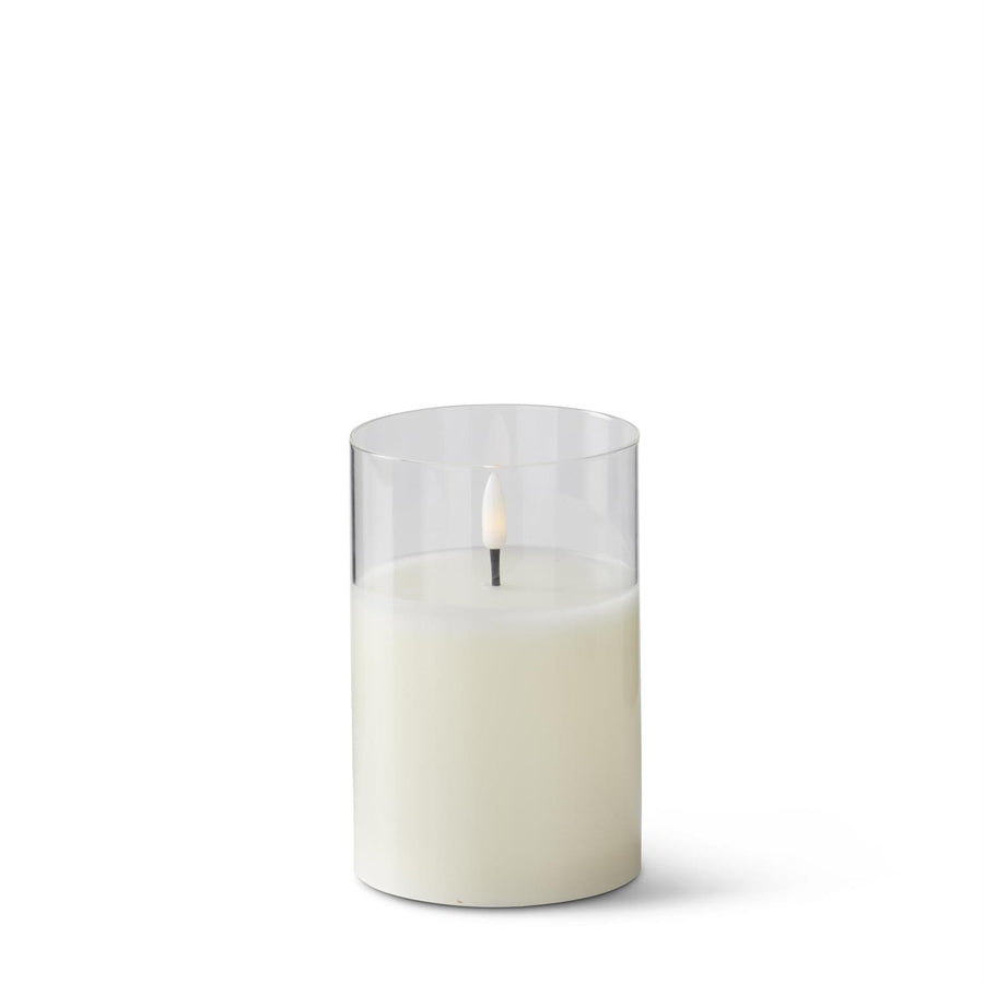 Glass Votive Battery Operated Candle with Remote