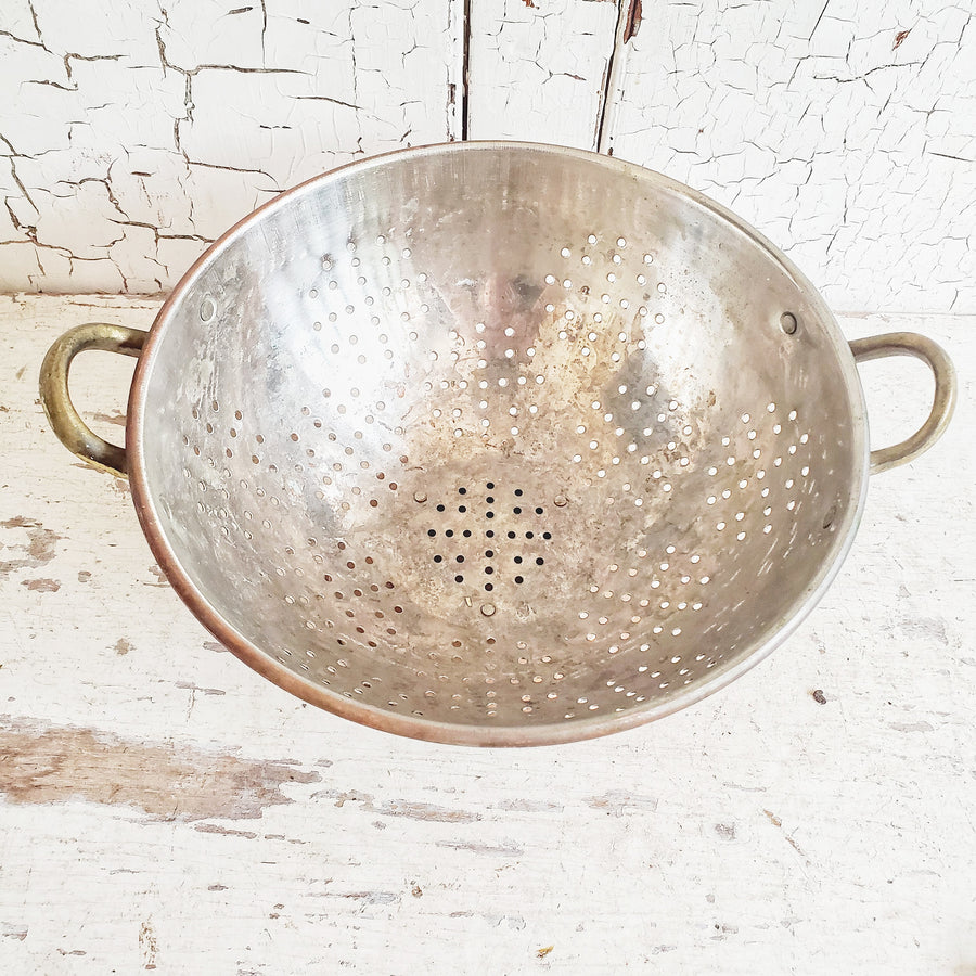 Vintage Copper and Brass Colander