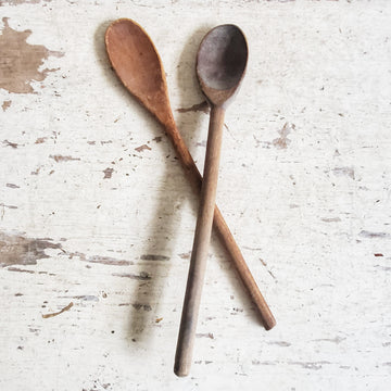 Pair of Old Wooden Spoons