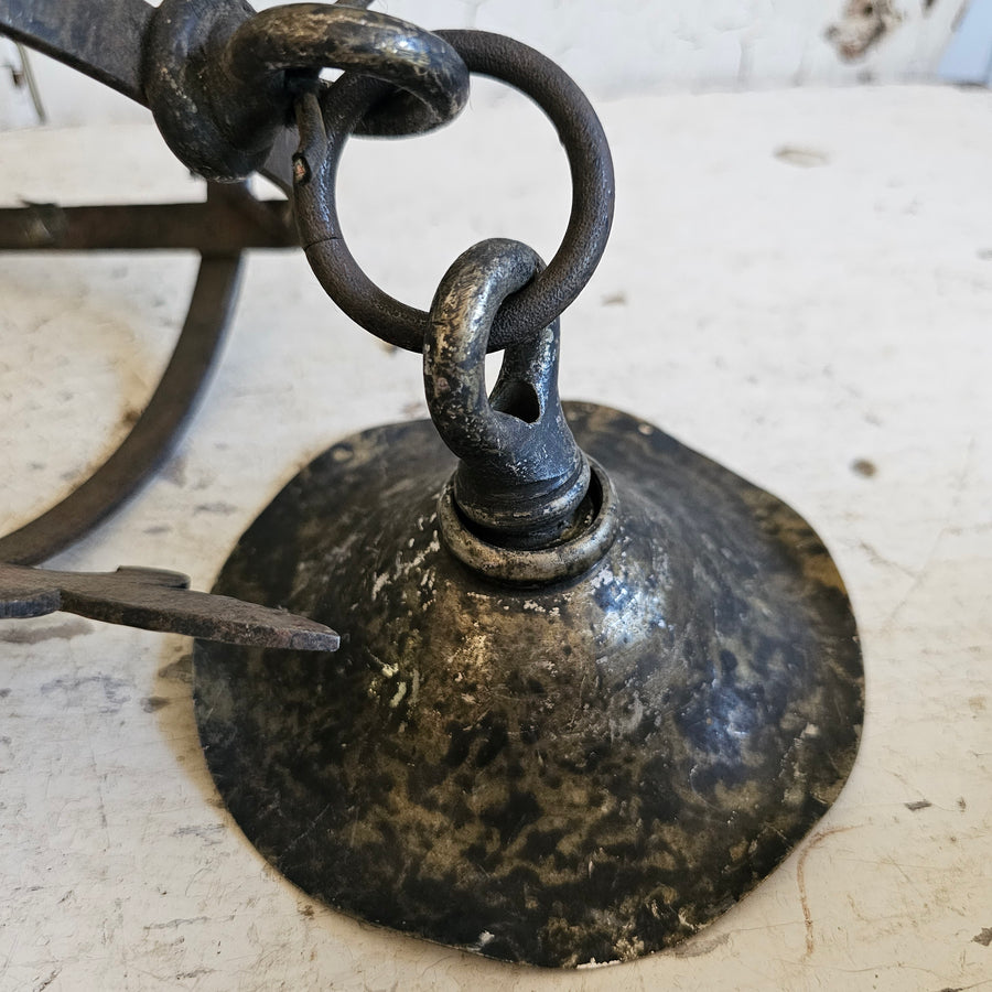 Old French Brass Fleur de Lis Lantern