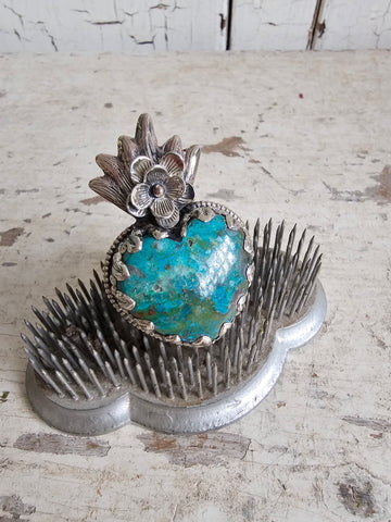 Western Style Turquois Heart  Ring