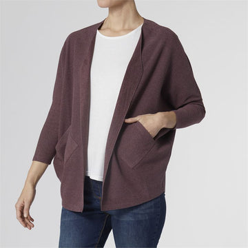 Holly Soft Brushed Cardigan- Burgundy