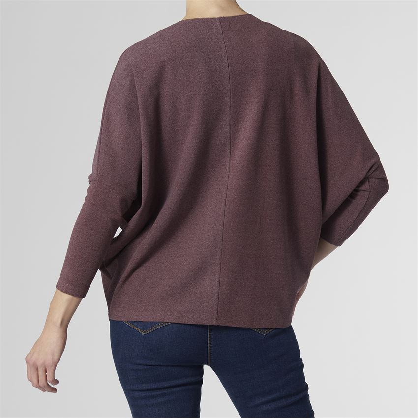 Holly Soft Brushed Cardigan- Burgundy