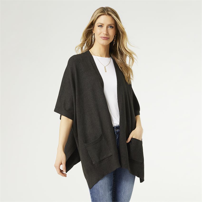 Heather Black Lightweight Cardigan
