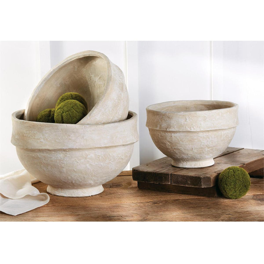 Set of 3 Nested Paper Mache Bowls