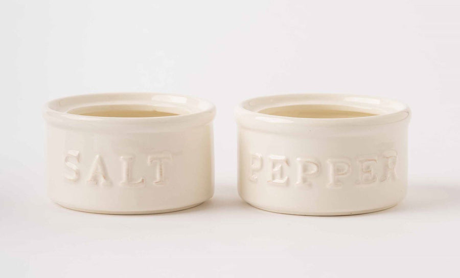 Stacked Salt & Pepper Cellar with Lid