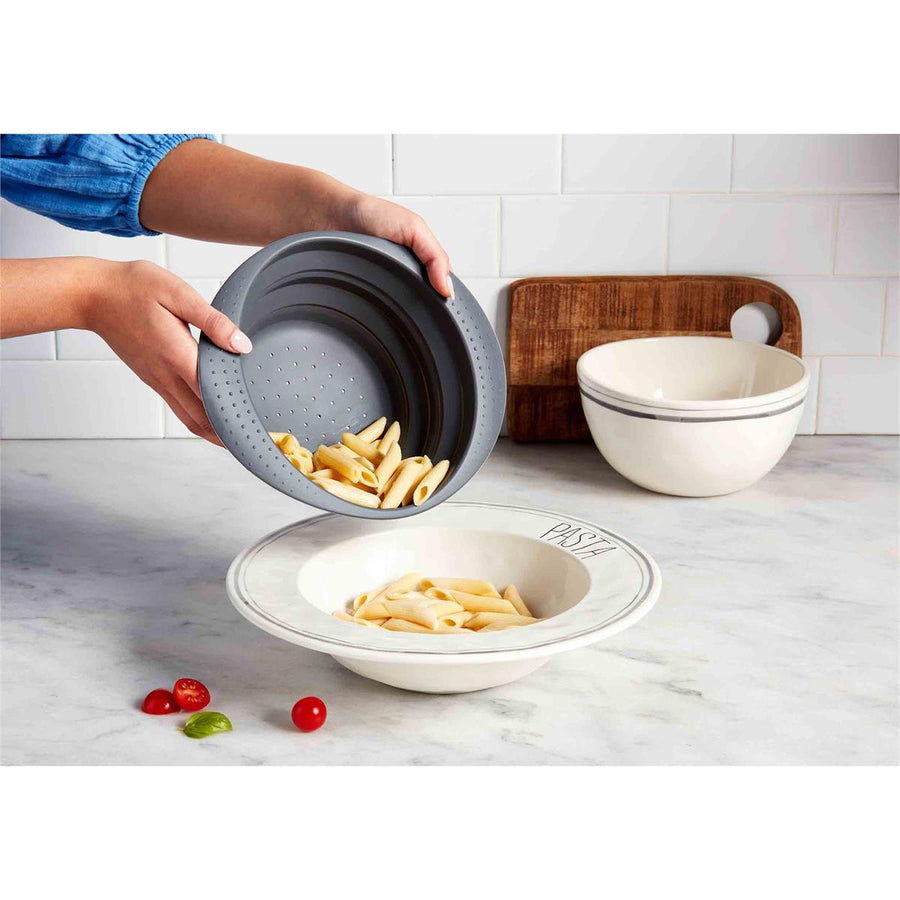 Pasta Bowl & Collapsable Silicone Colander Set
