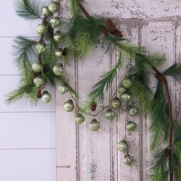Green Mercury Ornament Garland
