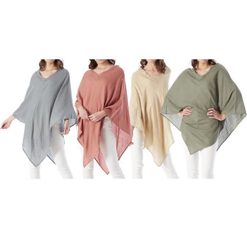 Acrylic V-Neck Poncho