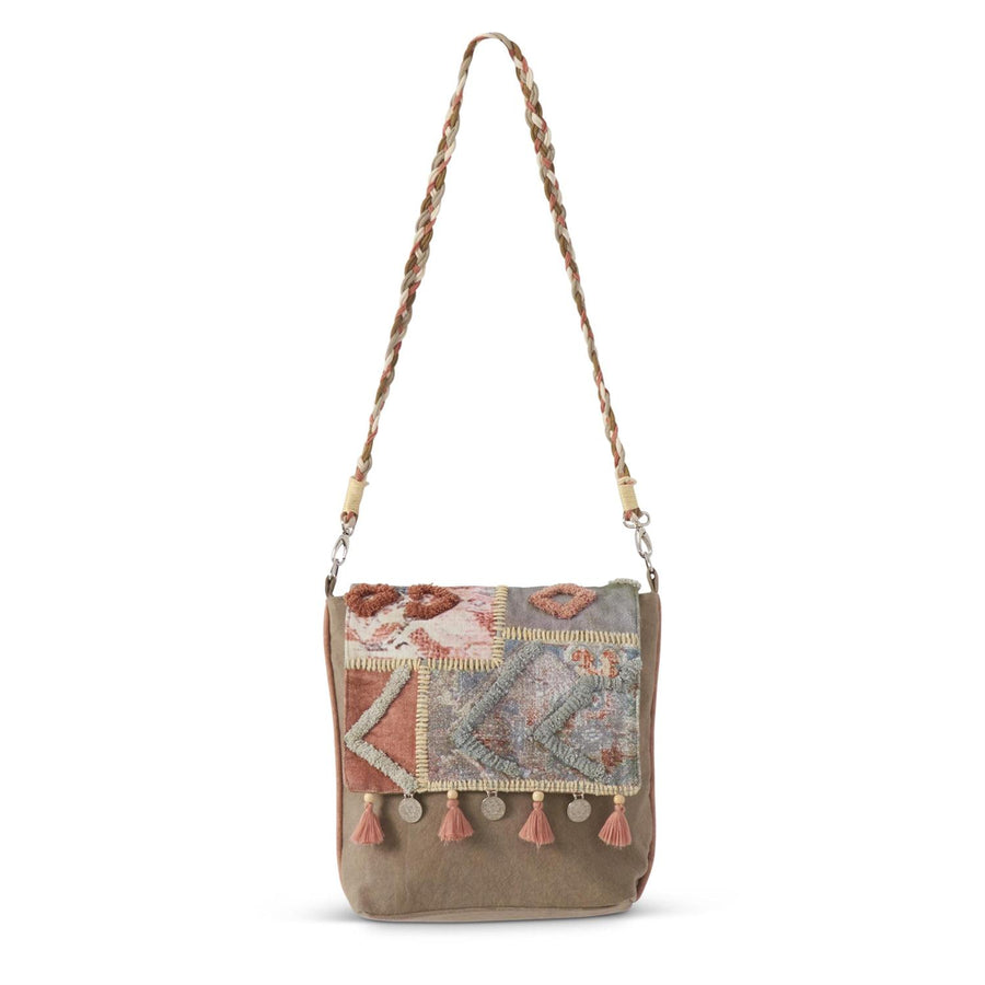 Boho Canvas Patch Crossbody
