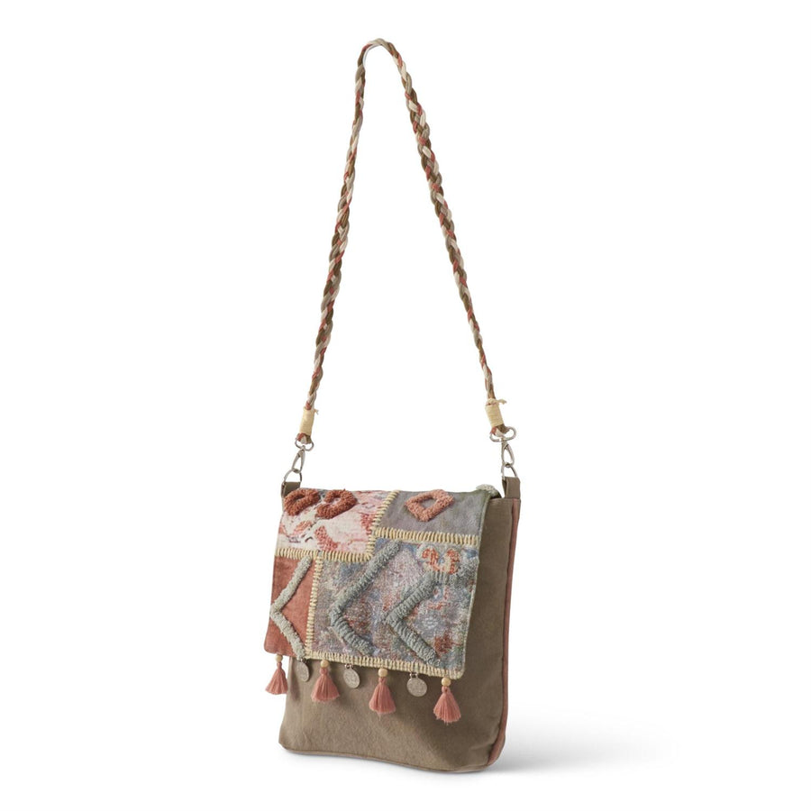 Boho Canvas Patch Crossbody